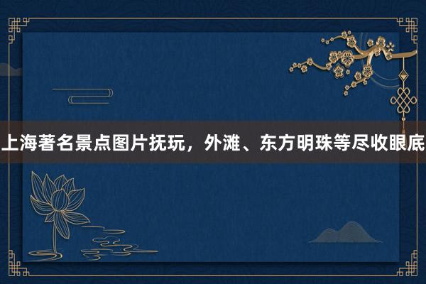 上海著名景点图片抚玩，外滩、东方明珠等尽收眼底